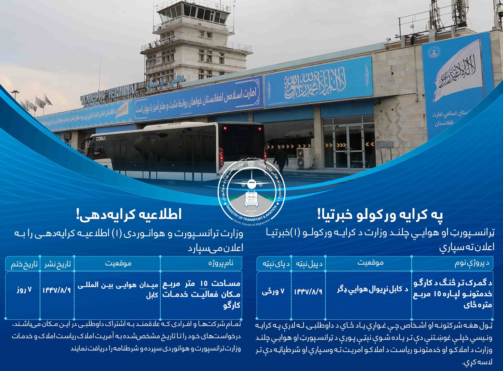 مساحت ۱۵ متر مربع مکان فعالیت خدمات کارگو